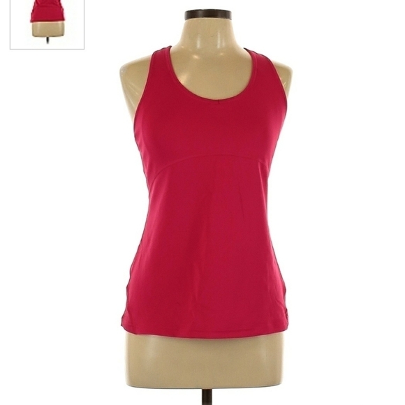 New Balance Pink Racer Back Tank Top Women's Large L Fitted Athletic Sporty EUC - Picture 1 of 5